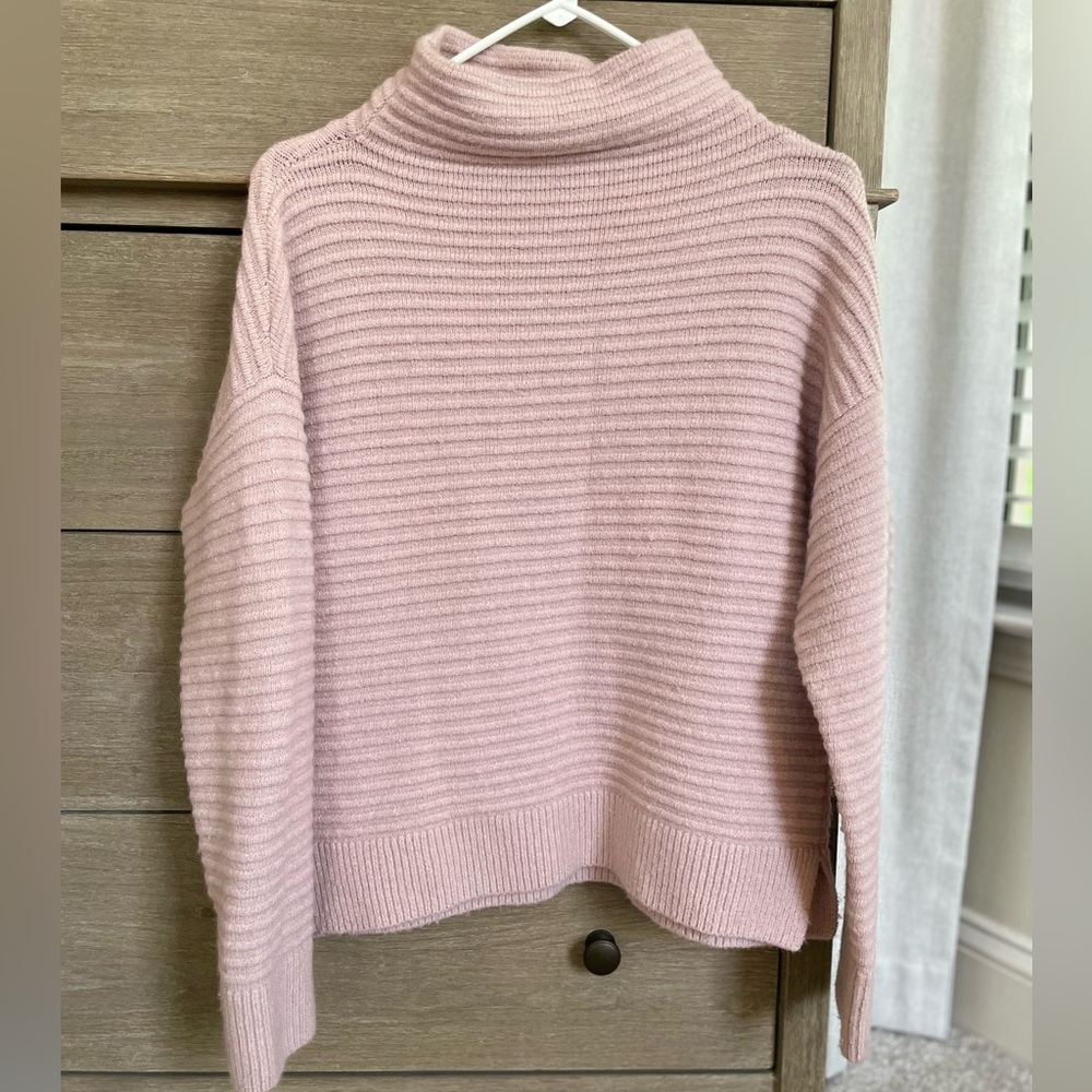 MADEWELL // Pink Belmont Mock-neck Sweater